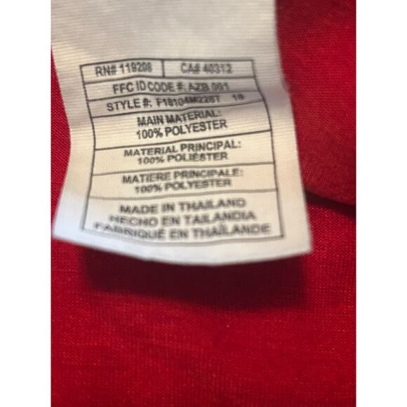 VGUC Adidas KU Jayhawks Red Short Sleeve Tee Kansas University Climalite Sz XL - Picture 6 of 8